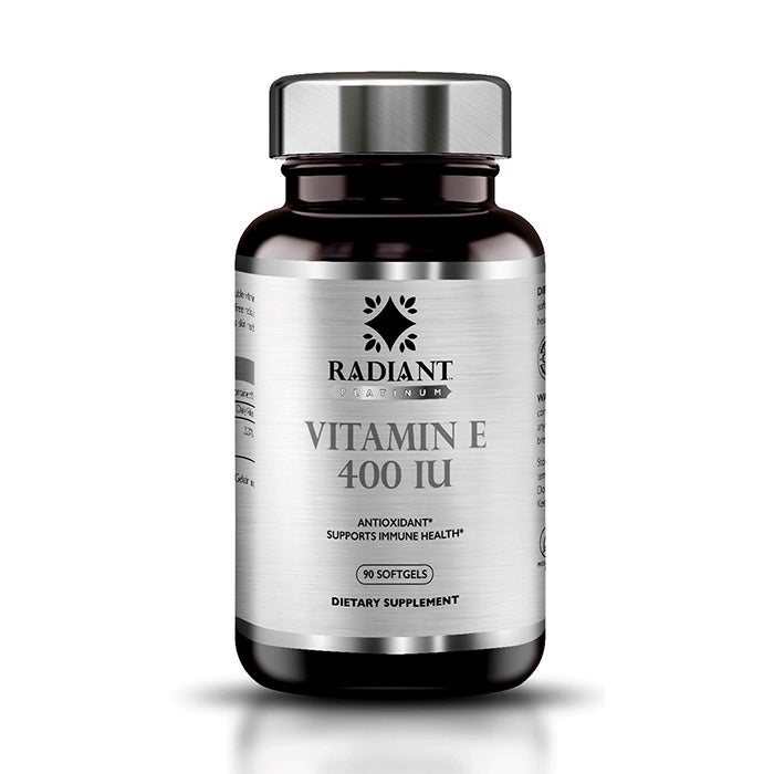 Radiant Platinum Vitamin E 400 IU  – Supports Immunity, Antioxidant & Healthy Skin - 90 Softgels - Image 1